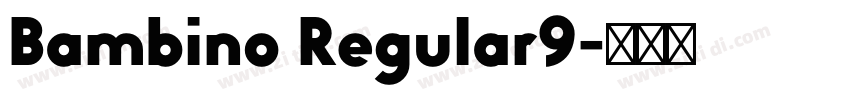 Bambino Regular9字体转换